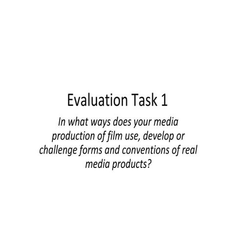 Evaluation task 1