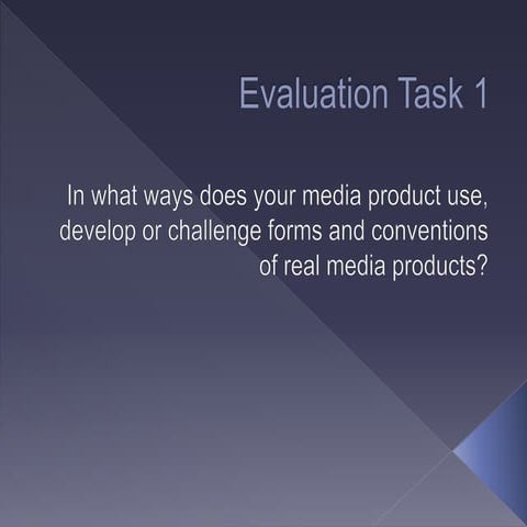 Evaluation task 1