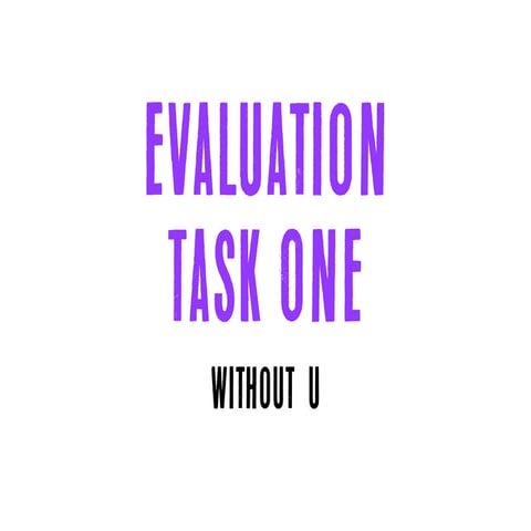 Evaluation Task 1 | PPT