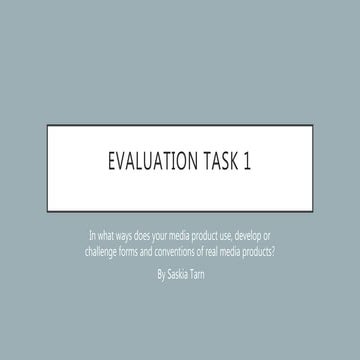 Evaluation task 1 | PPT