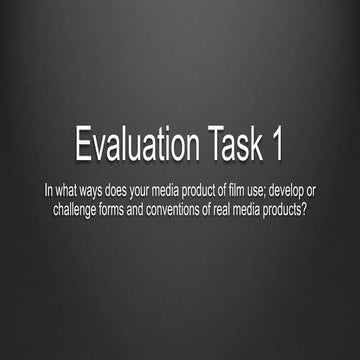 Evaluation task 1