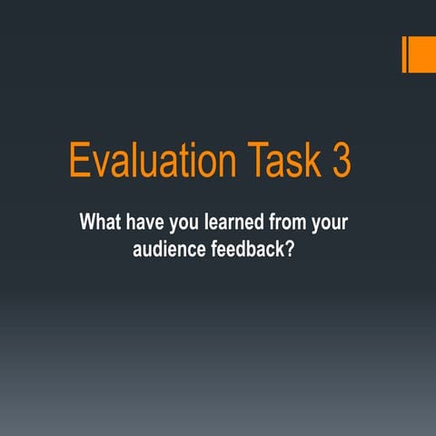 Evaluation task 3
