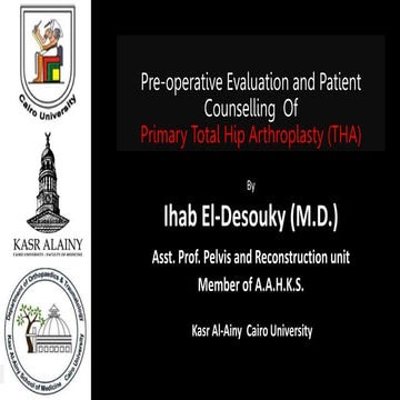 Physiotherapy Rehab After Total Hip Replacement | PPTX