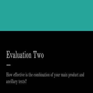 Evaluation Two 