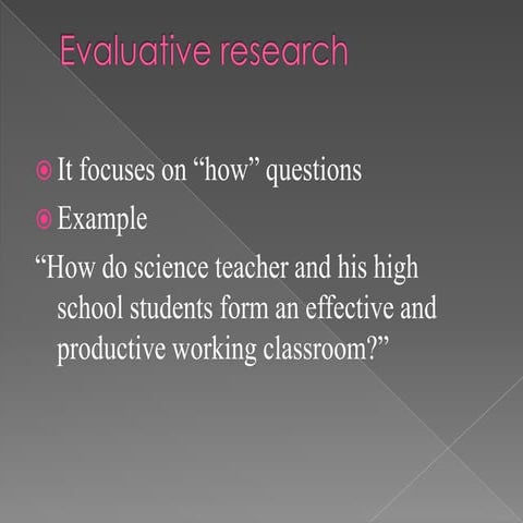 Evaluative research