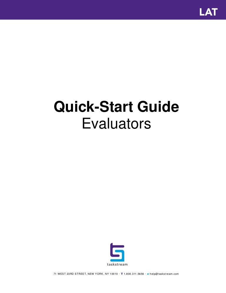 Guide For Evaluators