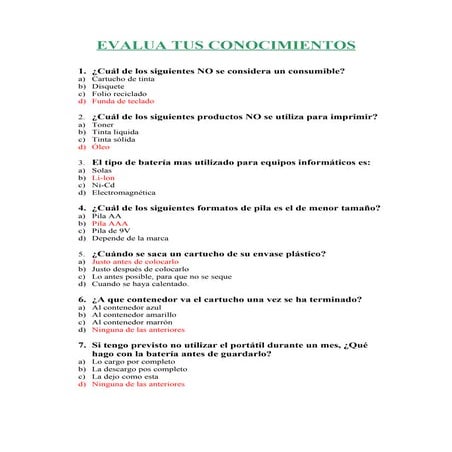 Evalua tus conocimientos tema4 | PDF