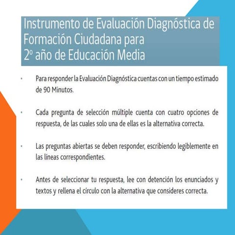 Evaluciacion diagnostica  formacion ciudadana 2°