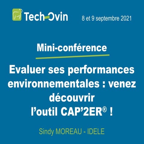 Tech-Ovin 2021 : Evaluer ses performances environnementales