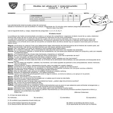 Eval unid. 8 lenguaje 7ºb tp