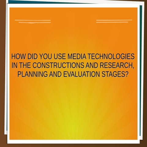 Evaluation question 2 A2 Media