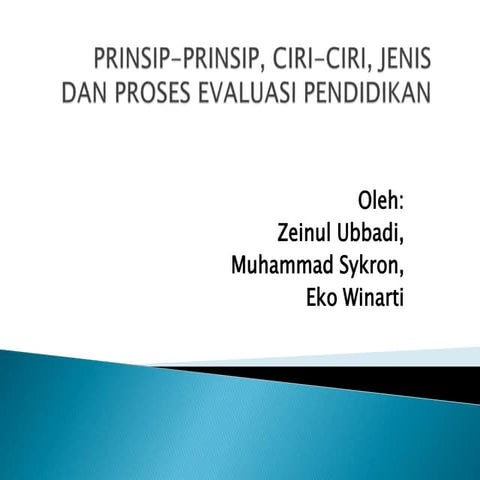 Evaluasi Pendidikan Pptx Evaluasi Pendidikan Pptx