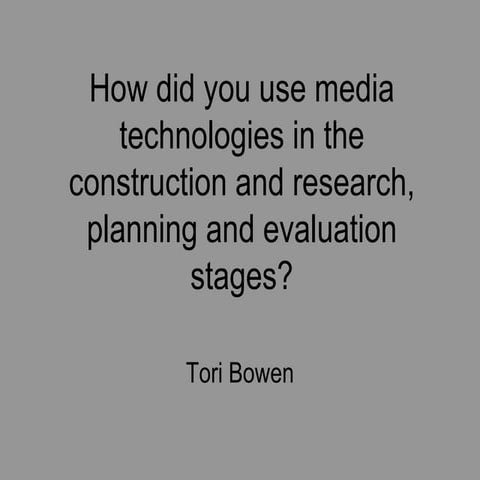 Evalutation question 4