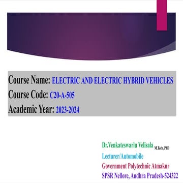 Electric and Hybrid v_Unit 2  Final.pptx