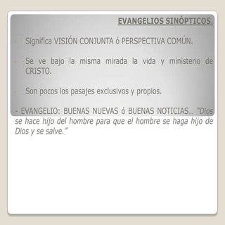 Evangelios sinópticos 2