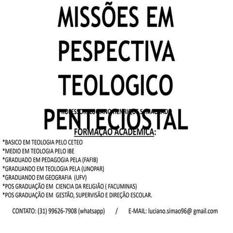 EVANGELISMO É MISSÕES ATUALIZADO 2024.pptx