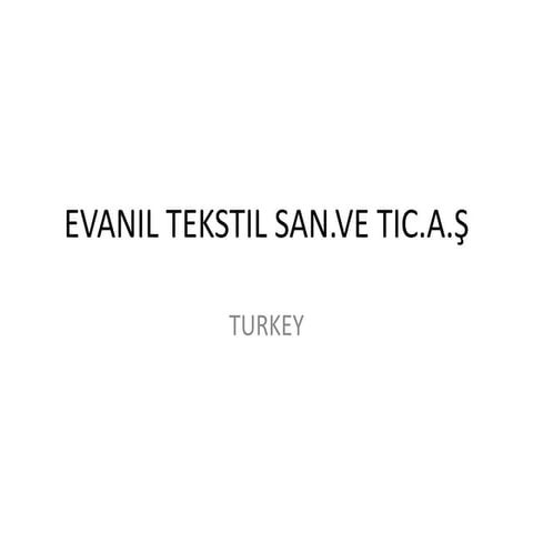Evanil Tekstil San catalogue