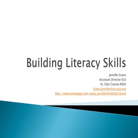 Evans building literacy skills