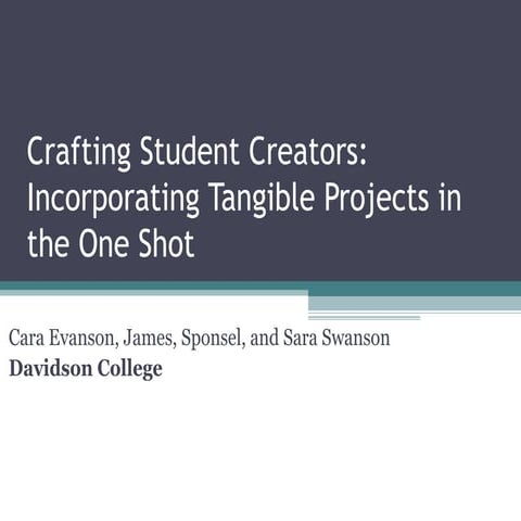 Crafting Student Creators