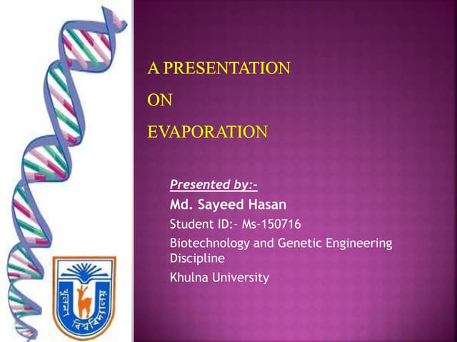 Evaporation