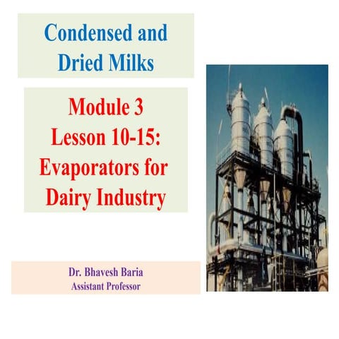 Evaporation_and_evaporators for dairy and food industry.ppt