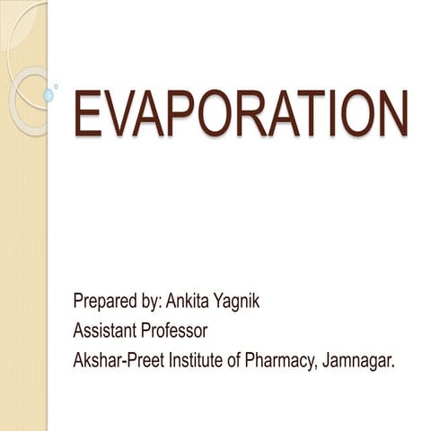 Evaporation by ankita yagnik