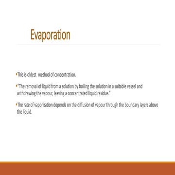 Evaporation &amp; crystalization