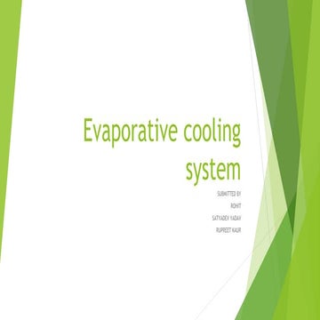 Evaporative cooling system