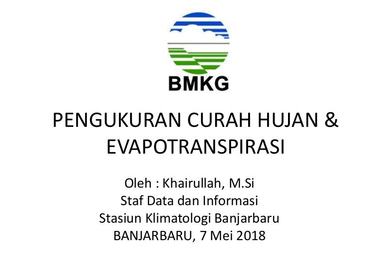 Evapotranspirasi Dan Curah Hujan Evapotranspirasi Dan Curah Hujan