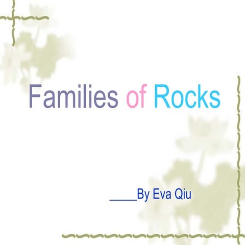 Eva power point families of rock