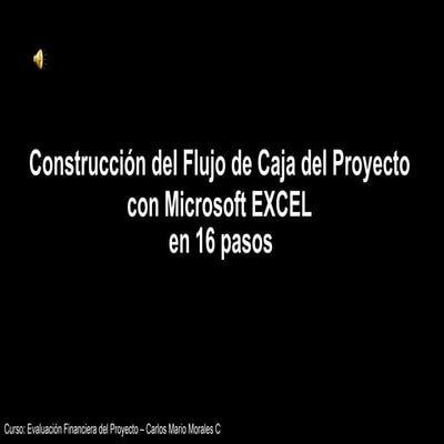 Flujo de Caja con Microsoft EXCEL