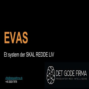 EVAS - Et system der SKAL REDDE LIV - pitch 23.01.2017