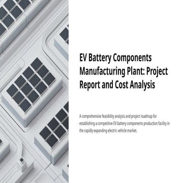 Detailed Project Report on EV Battery Components Manufacturing Plant