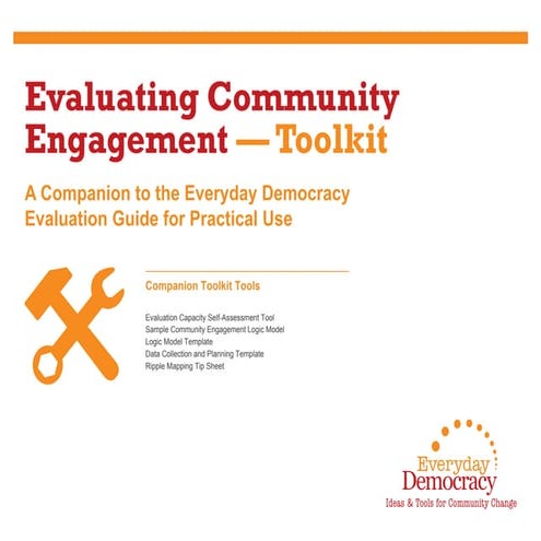 Evaluation Guide Toolkit (Companion to Evaluating Community Engagement Guide)