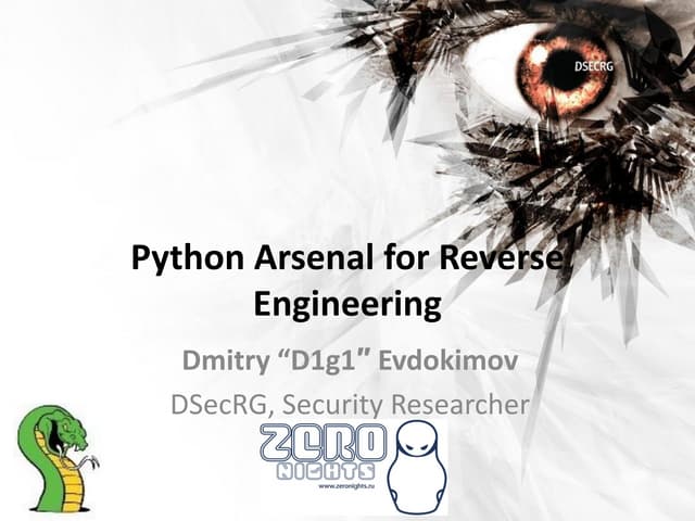 Evdokimov   python arsenal for re