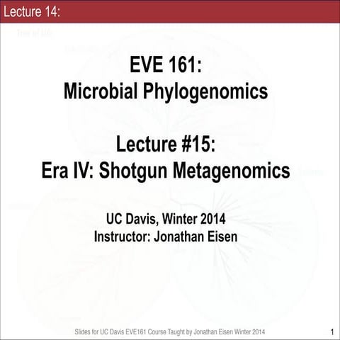 UC Davis EVE161 Lecture 15 by @phylogenomics