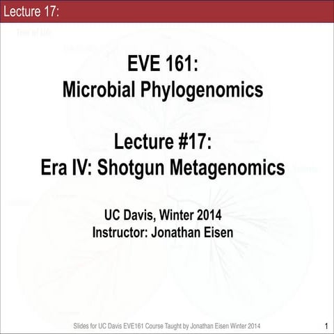  UC Davis EVE161 Lecture 17 by @phylogenomics