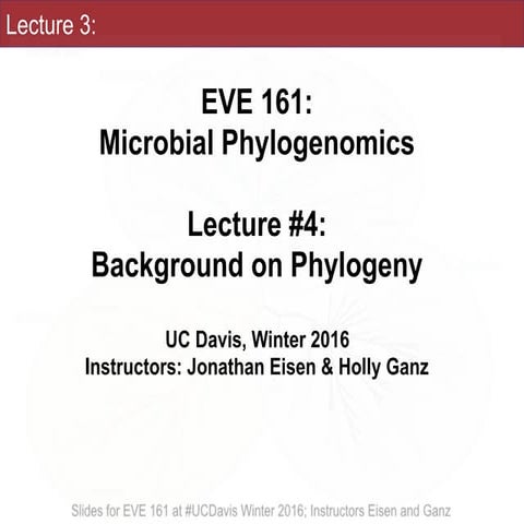 Microbial Phylogenomics (EVE161) Class 4