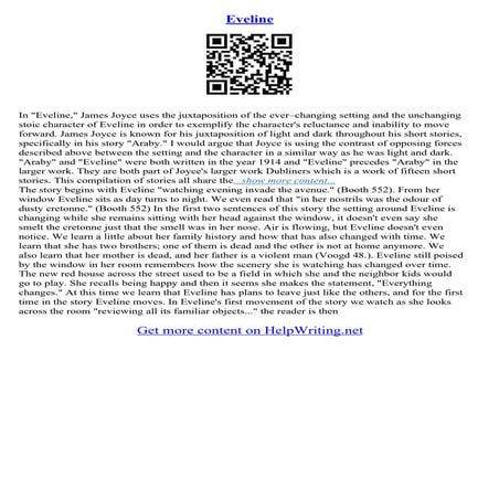 Eveline Essay