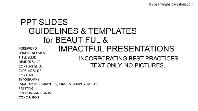 PPT PowerPoint Guideline