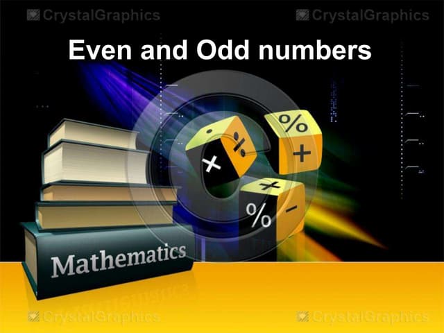 Even and odd numbers