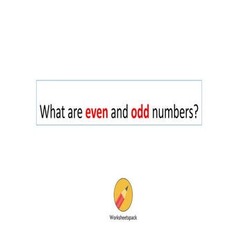Even and odd numbers worksheet (grade 4 math)