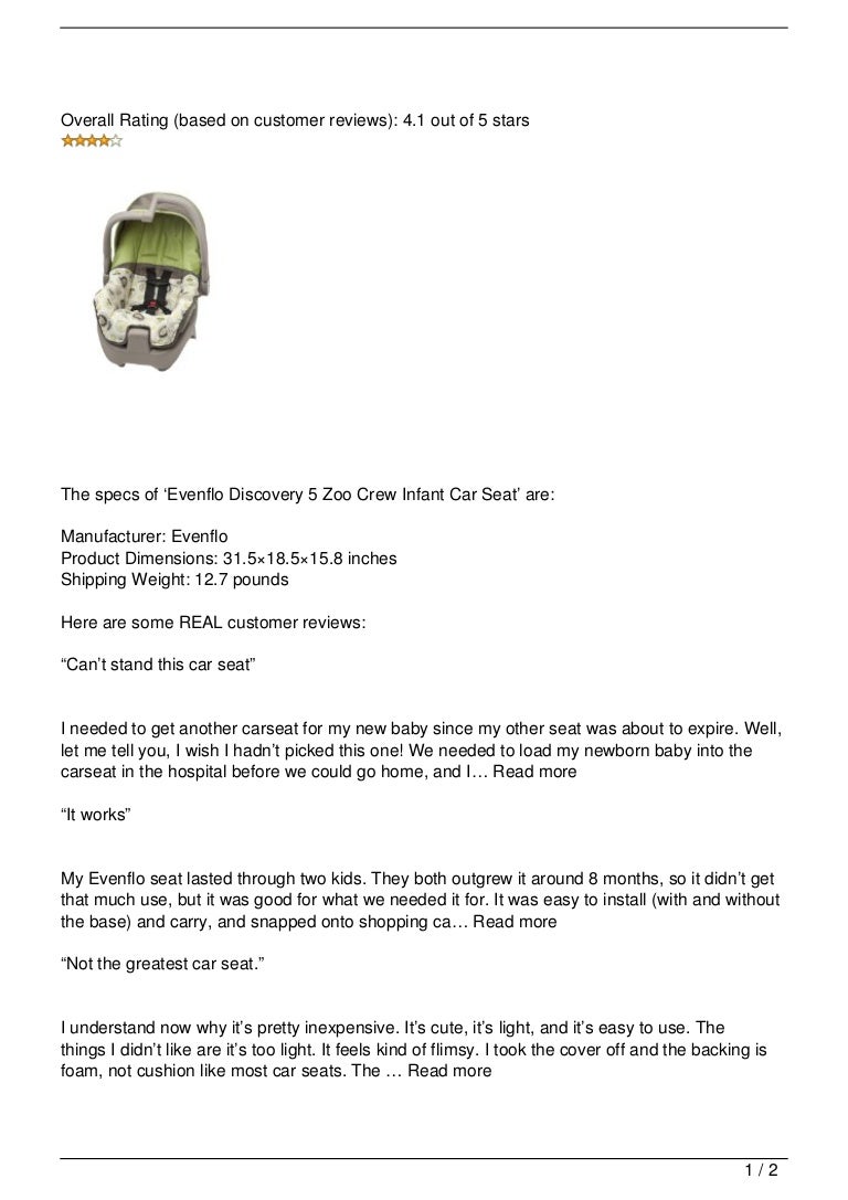 evenflo discovery 5