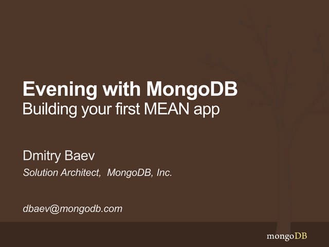 Building your First MEAN App