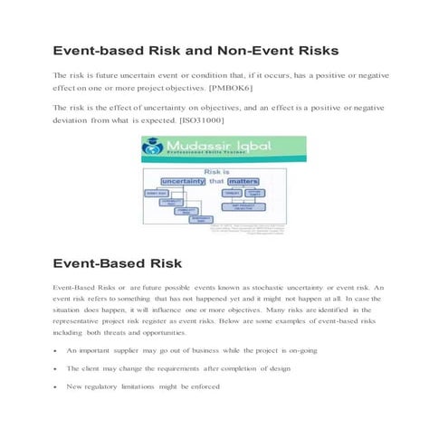 Event and Non-Event Risk  - PMP/CAPM from PMI