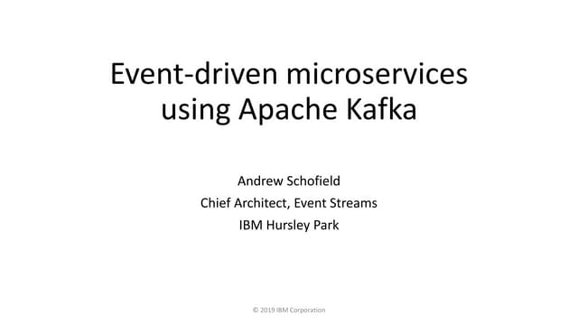 Event driven microservices