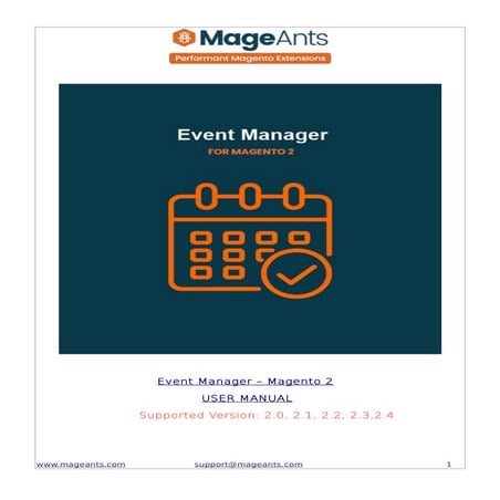 Magento 2 Event Manager Extension