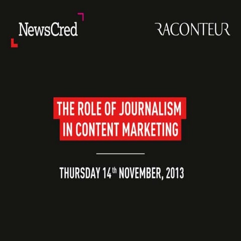 The Role of Journalism in Content Marketing