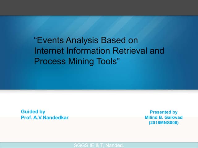 Event analysis
