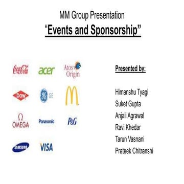Event and sponsorship